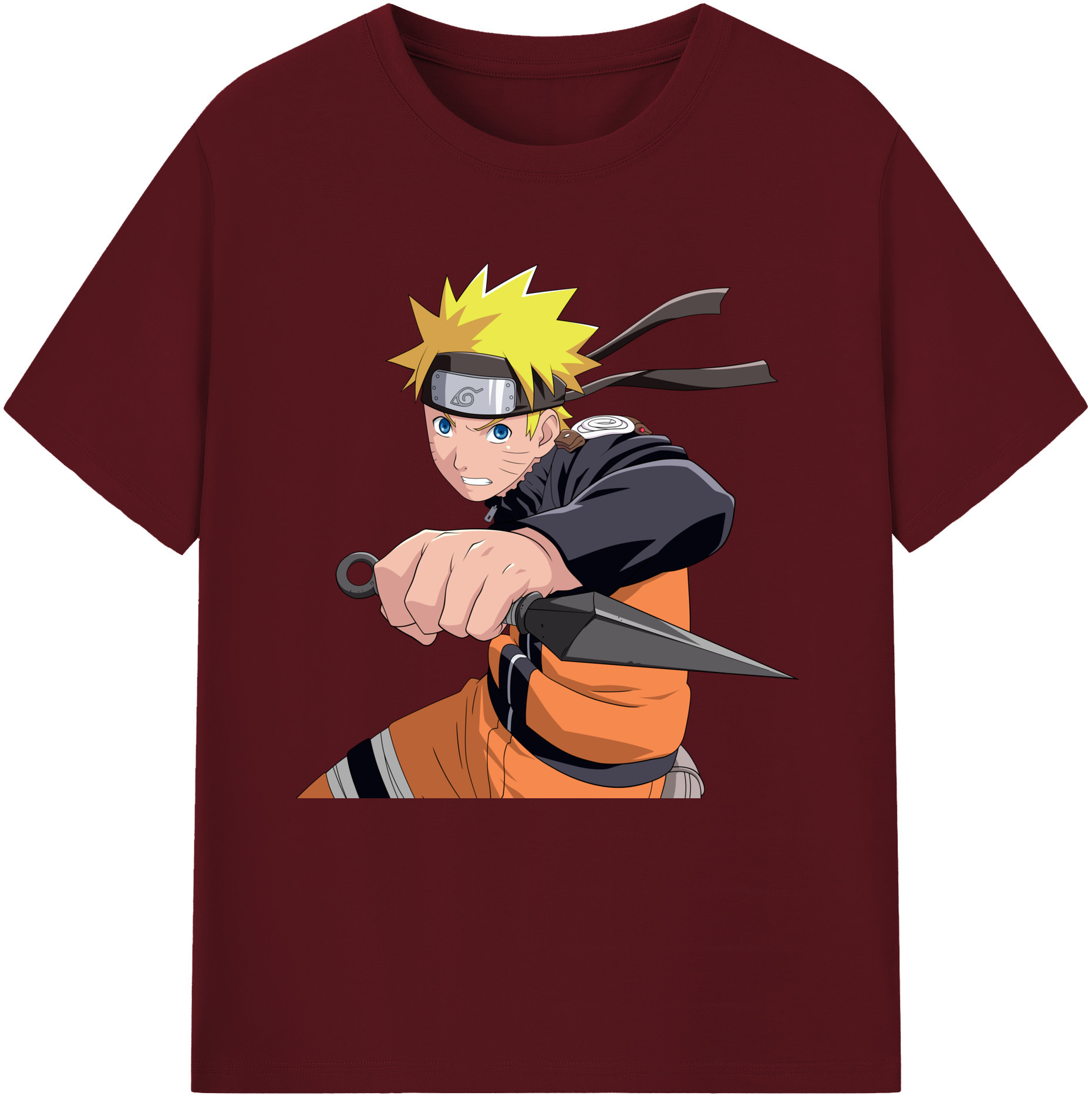 （画像用） NARUTO -ナルト- うずまき ナルト Uzumaki Naruto 綿100％半袖Tシャツ（フロントプリント）